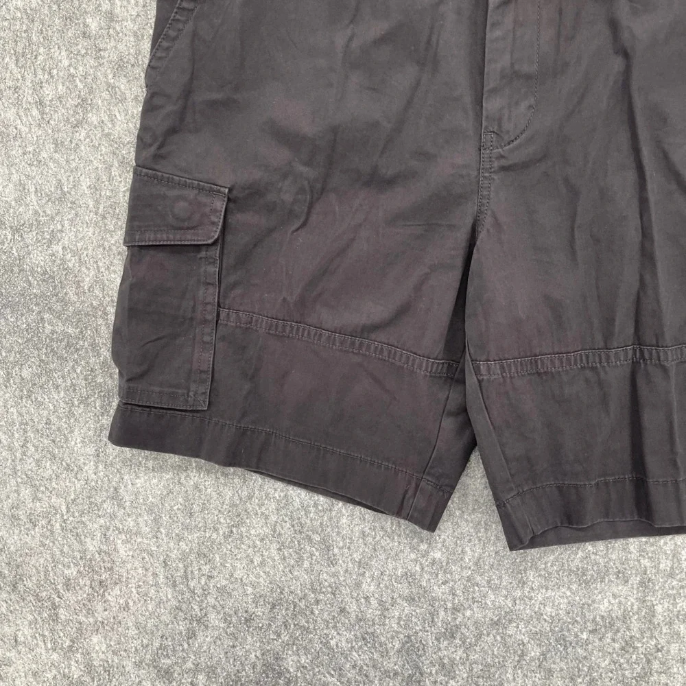 Tommy Hilfiger Cargo Shorts Mens 40 Black Cotton Twill Utility Pockets